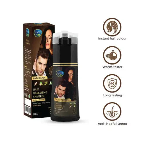 Luvvel - 5 in 1 Instant Hair Color Shampoo - 200ml